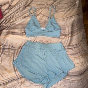 Forever 21 Crop Top and Booty Shorts Set (M)